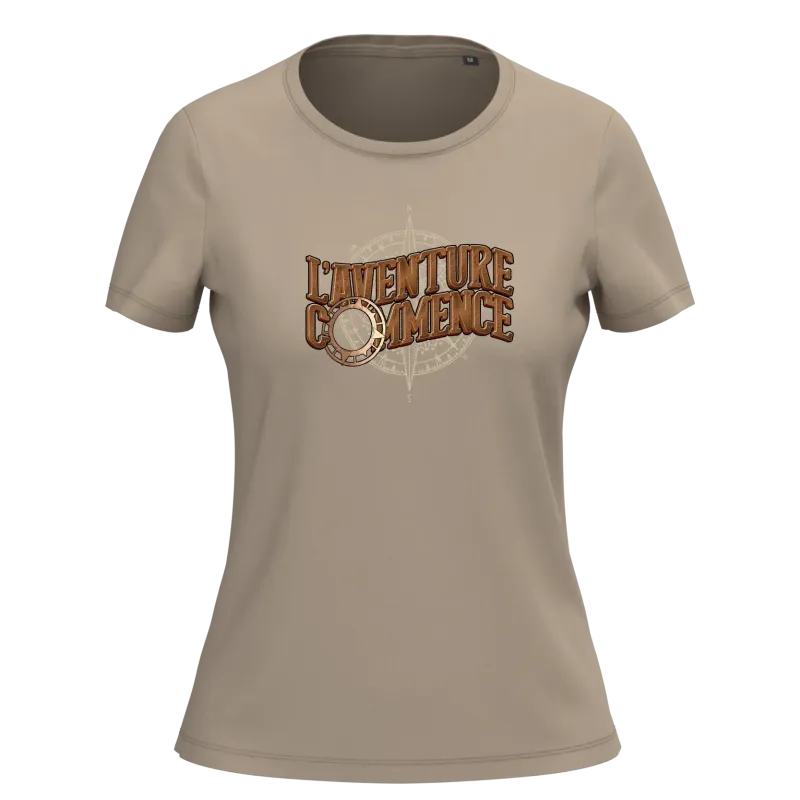 Tee shirt Bio Femme L'aventure Commence La Carte aux Trésors