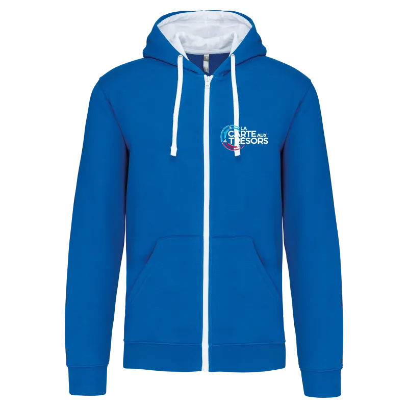 Sweat Homme zippé capuche La Carte aux Trésors