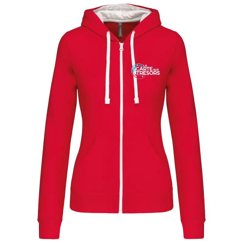 Sweat Femme zippé capuche La Carte aux Trésors
