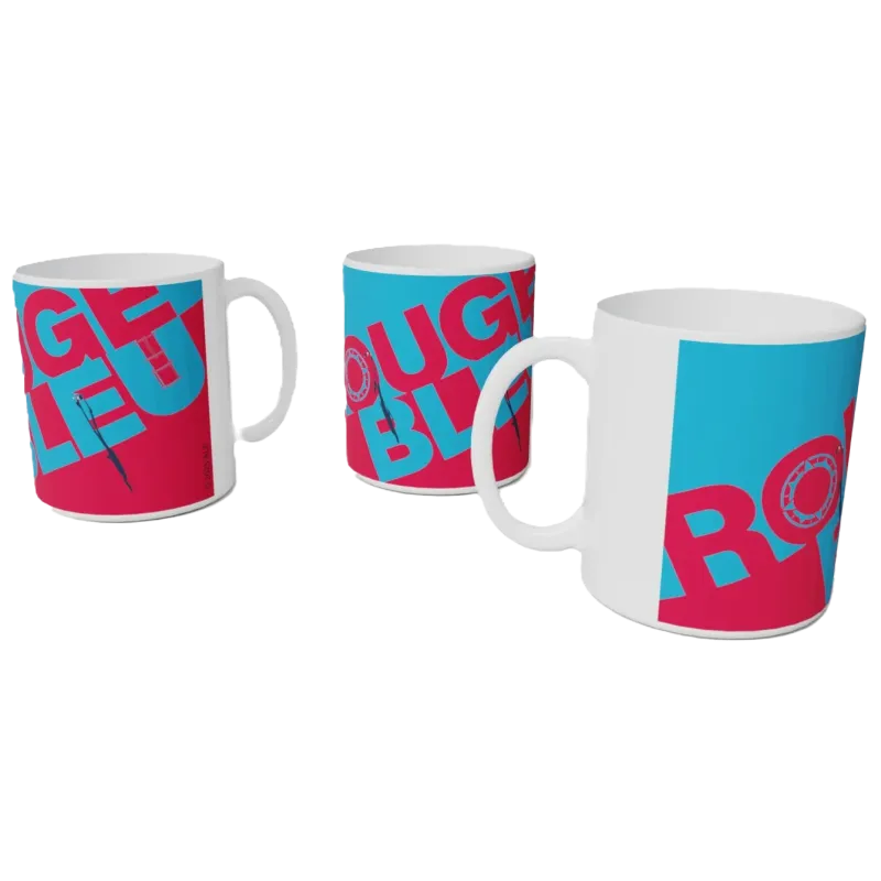 Mug céramique Bleu/Rouge La Carte aux Trésors